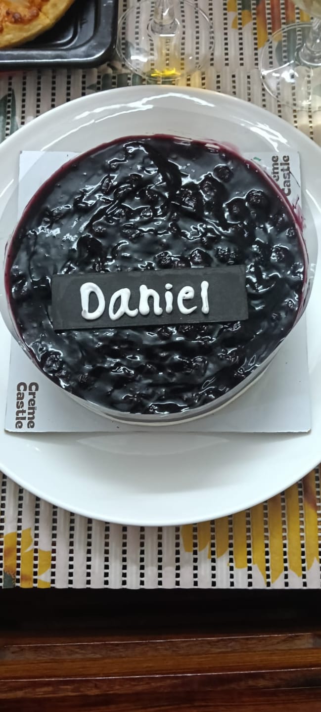 Customer photo review of Blueberry Baked Cheesecake