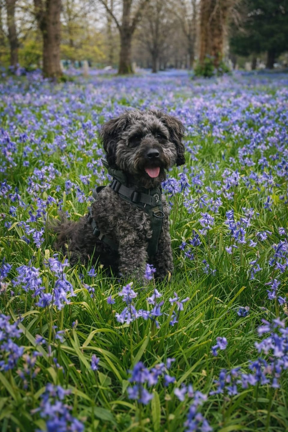 Customer photo review of Trail & Glow® Dog Harness Bundle Set - Forest Tweed