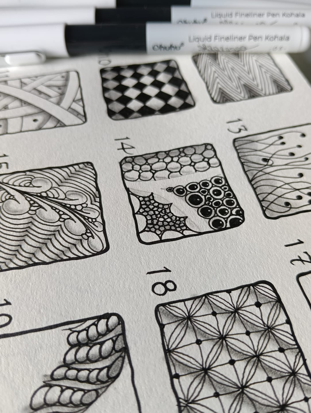 Customer photo review of Ohuhu Kohala Liquid Fineliner Drawing Pens,9 Pack