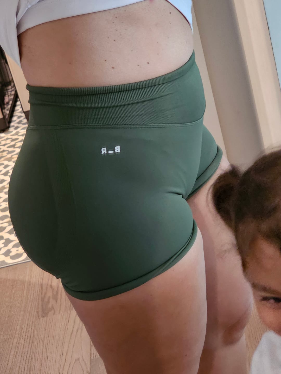 Customer photo review of Sculpt Shorts - Matcha
