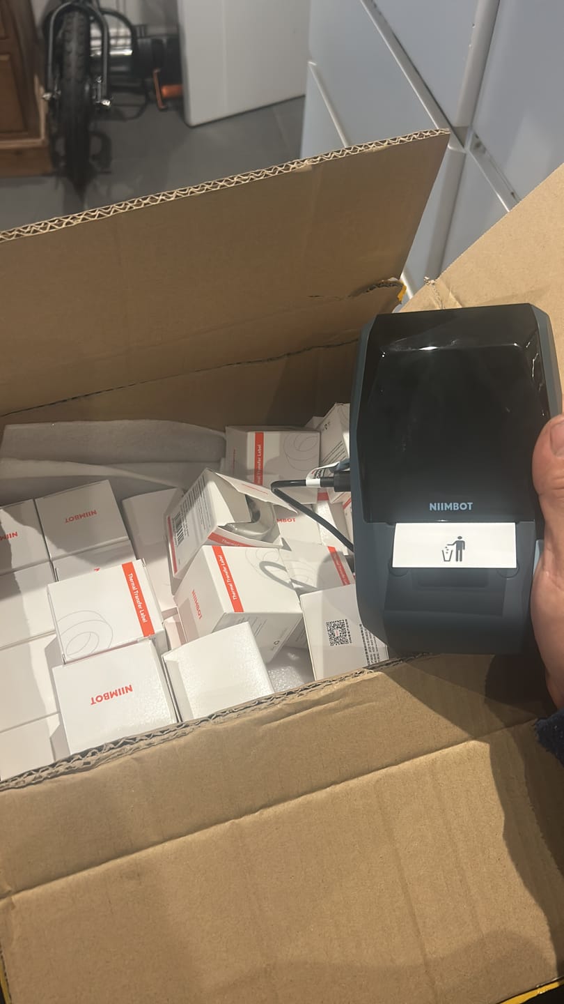 Customer photo review of NIIMBOT Compatible M2 Labeling Ribbon, Replacement Refill Tapes