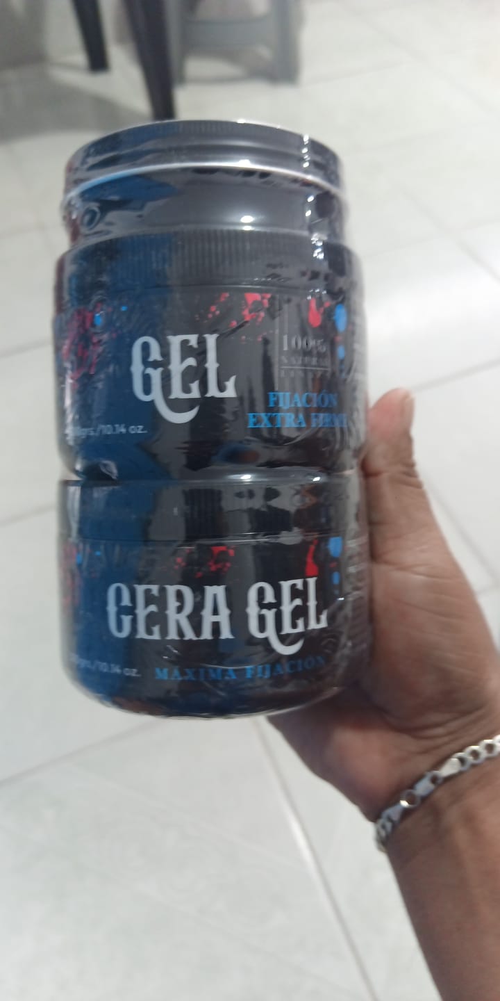 Customer photo review of Soy Barber - 3 Pack cera gel, gel y pomada