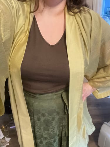 Customer photo review of Hehua Jiao 荷花娇 Delicate Lotus Song Dynasty Multi Color Casual Changshan Long Tops