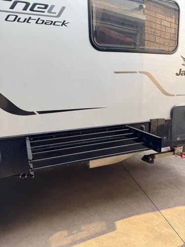 Customer photo review of RV/Caravan Mounted Drying Rack - Foldable Indoor and Outdoor