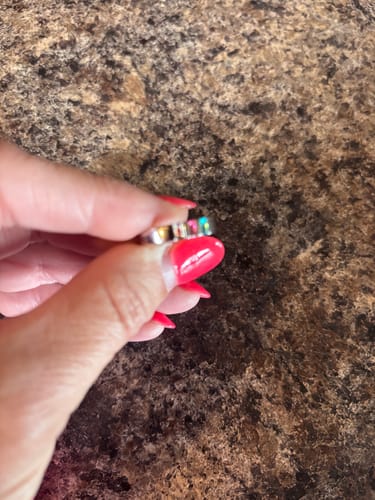 Customer photo review of Personalized 1-8 Birthstones Mother Grandmas Family Ring