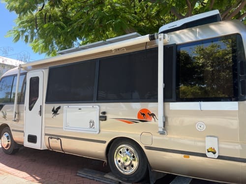Customer photo review of RV/Caravan Mounted Drying Rack - Foldable Indoor and Outdoor