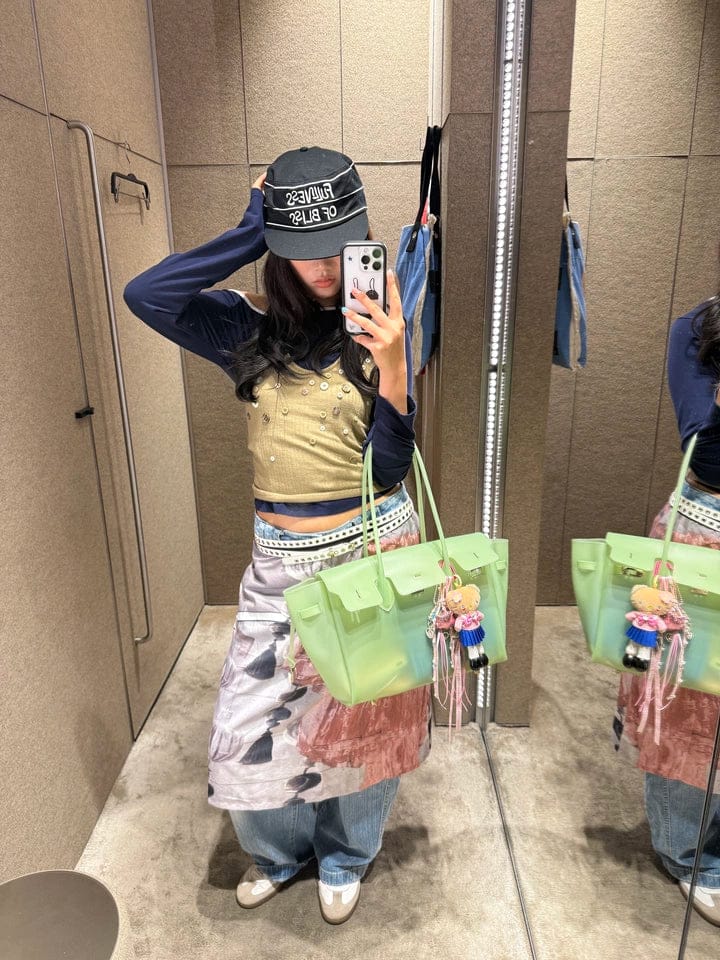 Customer photo review of Neon Green Y2K Candy Jelly Mood Bag – Medium (Chaos Energy)