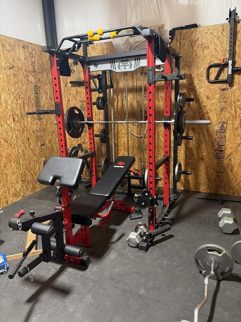 Customer photo review of EVOLPOW BEC Multi-functional Adjustable Weight Bench with Preacher Curl and Leg Extension