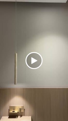 Customer video review of Beige Natural Travertine Marble Lamp 60313P60