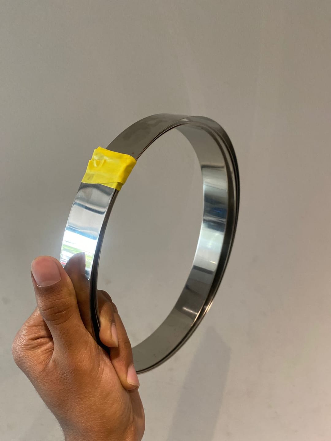 Customer photo review of Stainless Steel Metal Strip – Vastu Remedy for Main Entrance & Door Energy Balance | Ideal for Toilets, Thresholds & Long-term Durability | 0.5 & 1 mm Thickness | 8-100 Ft Lengths