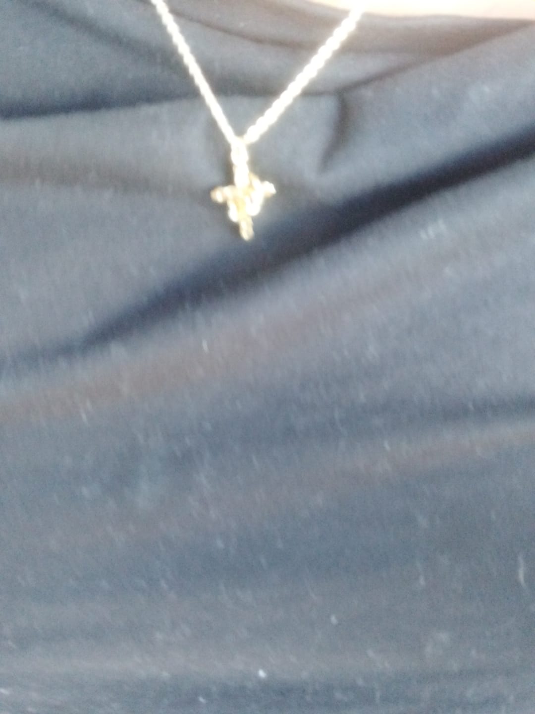 Customer photo review of FREE Today: Modern Crowned in Faith Cross Necklace, Earrings