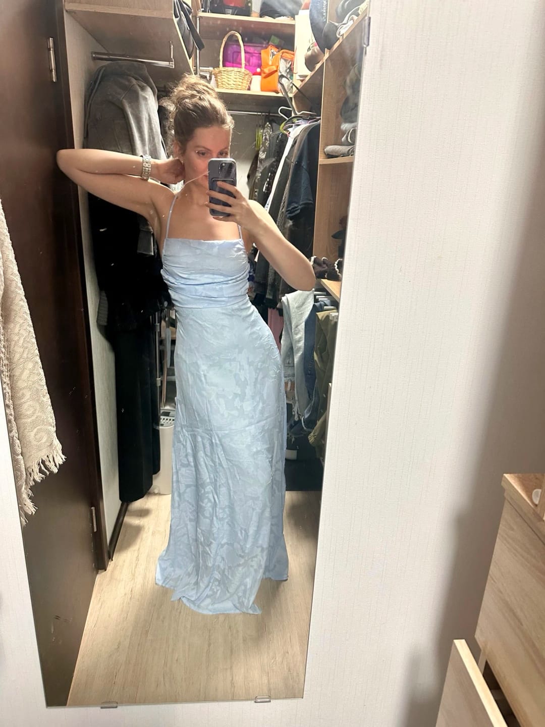 Customer photo review of Brielle Sleeveless Floral Maxi Dress