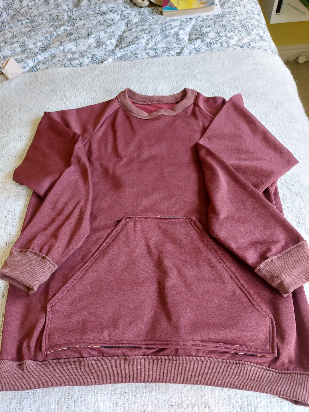 Customer photo review of Wine Melange Sweatshirt Fabric