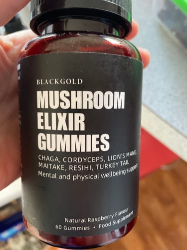 Customer photo review of Mushroom Elixir Gummies
