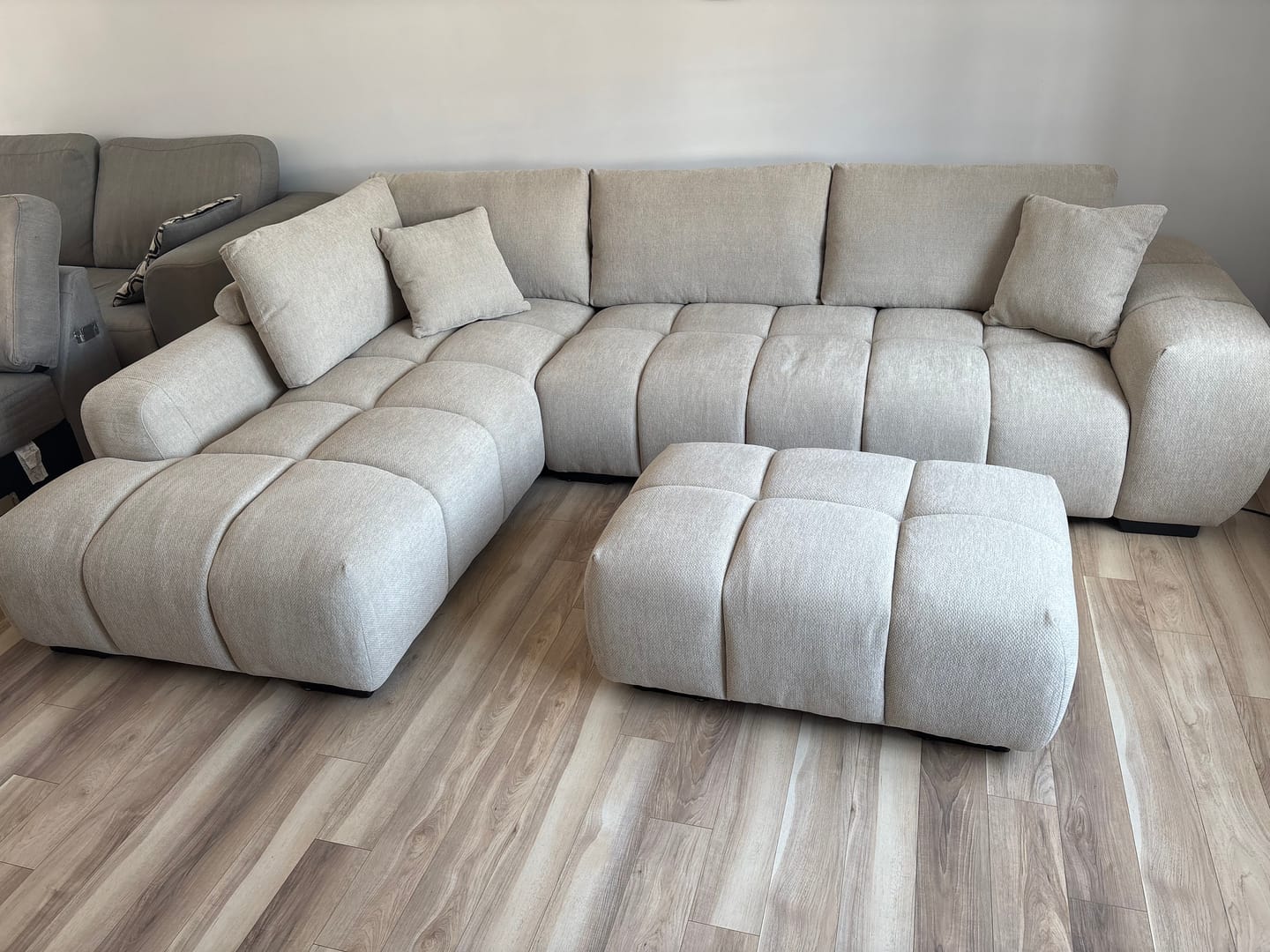 Customer photo review of OLIVIA - Sofa sectionnel 120" beige sable