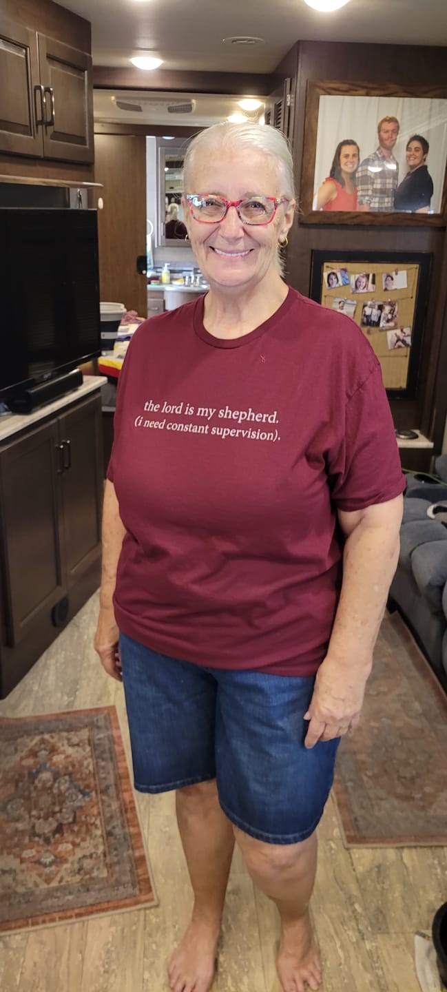 Customer photo review of Constant Supervision T-Shirt