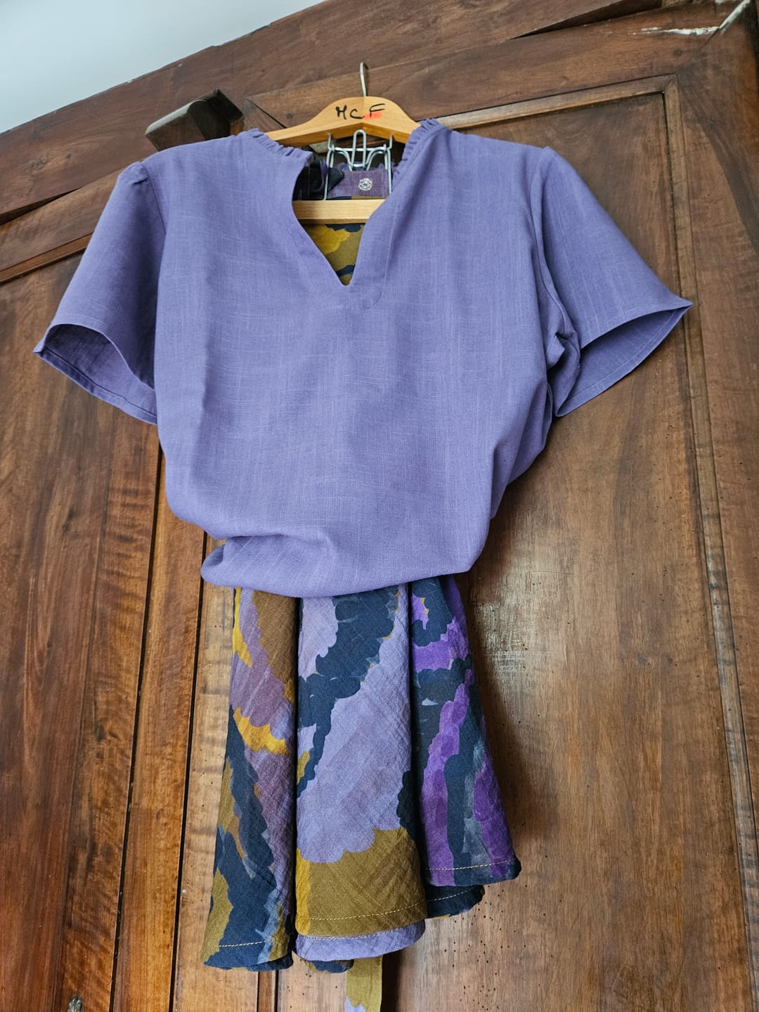 Customer photo review of Blouse Ernestine lin/coton parme
