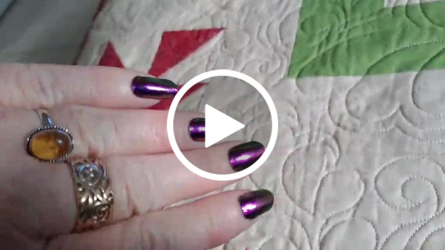 Customer video review of Electric Purple Chameleon DIY Semicured Gel Nail Sticker Kit