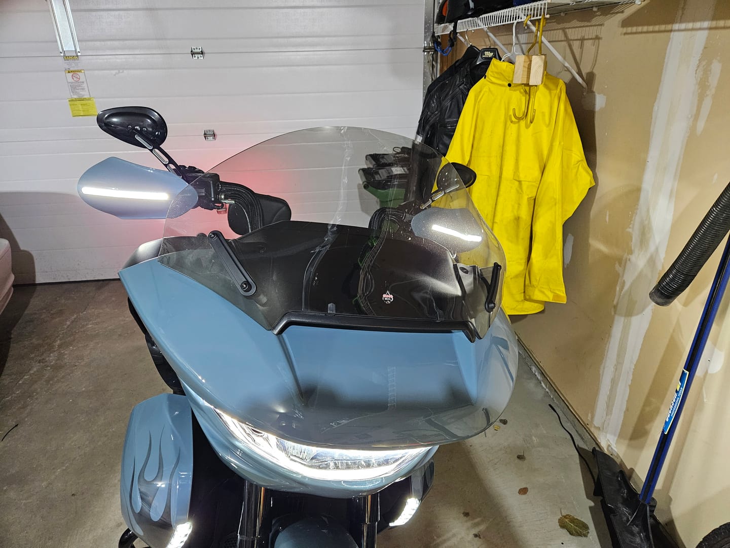 Customer photo review of Color Matched hand guard with LED for Touring & Softails fit for 2009-2026