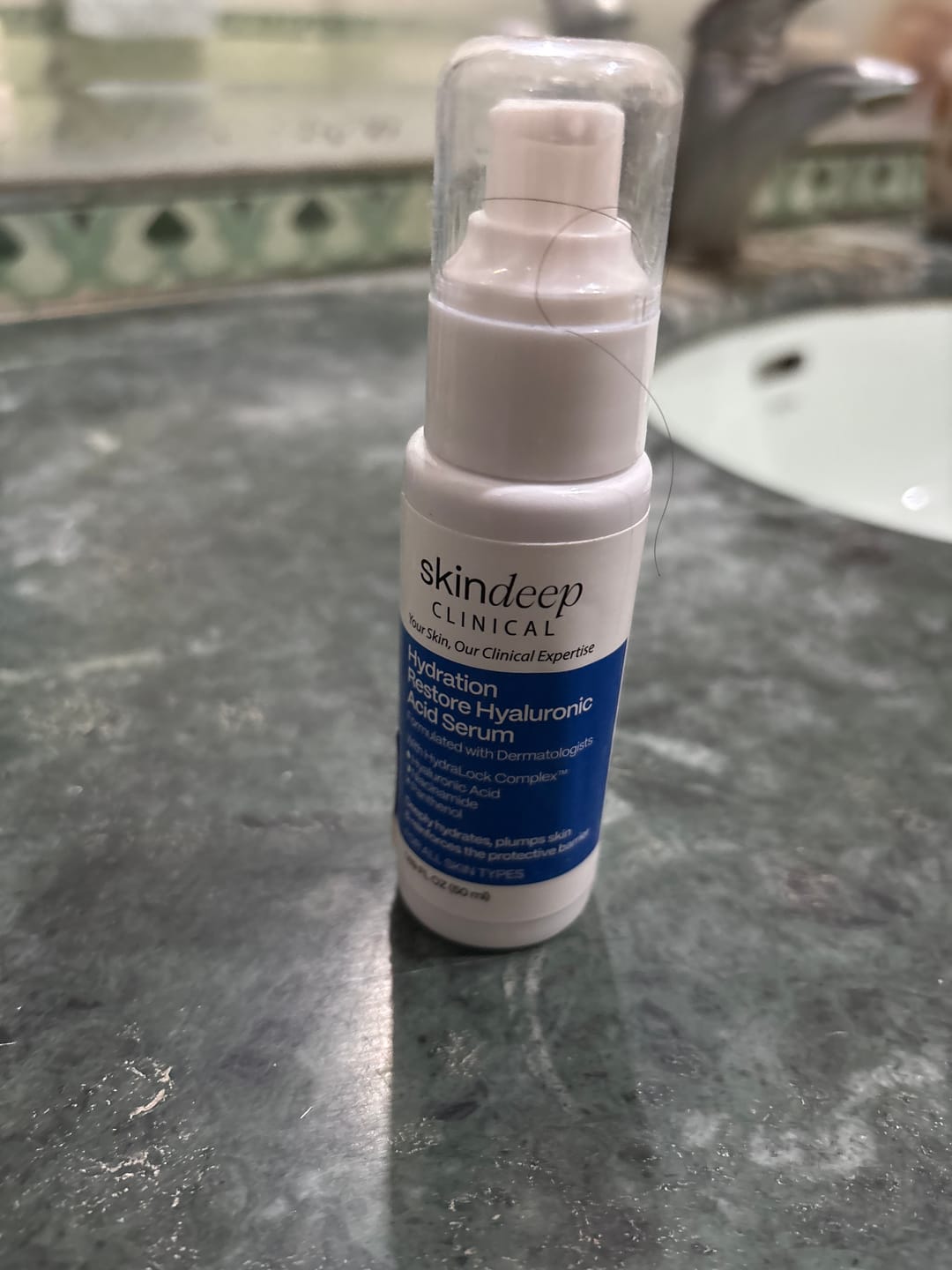 Customer photo review of Hydration Restore Hyaluronic Acid Serum