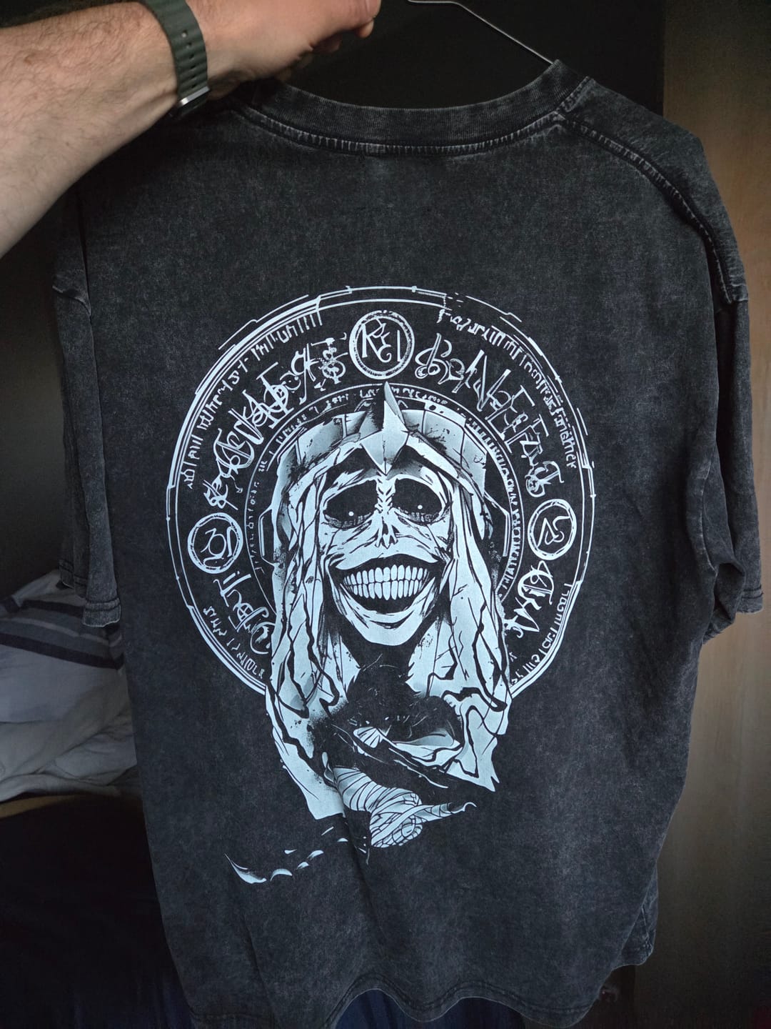 Customer photo review of 2-SIDED BLOODBOUND VINTAGE OVERSIZE TEE