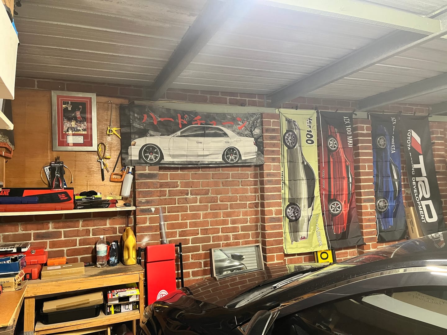 Customer photo review of Toyota JZX100 Chaser Garage Flag