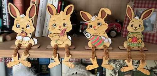 Customer photo review of Easter bunny shelf sitters figurines laser svg file