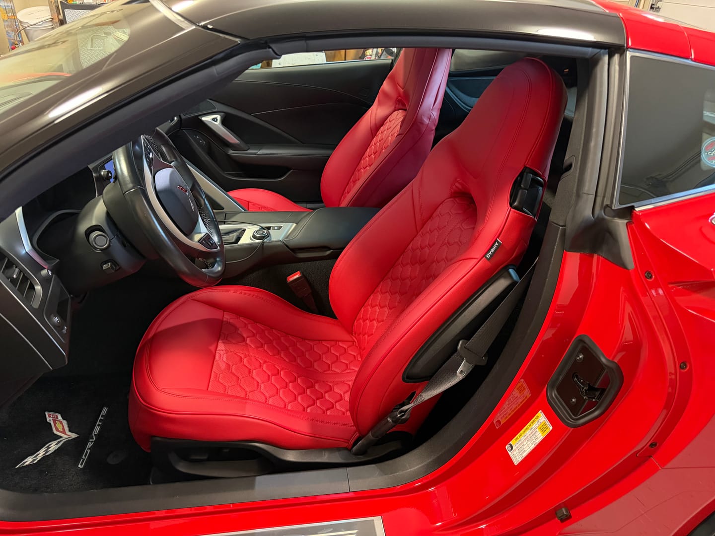 Customer photo review of Corvette C7 Custom Leather Seat Covers