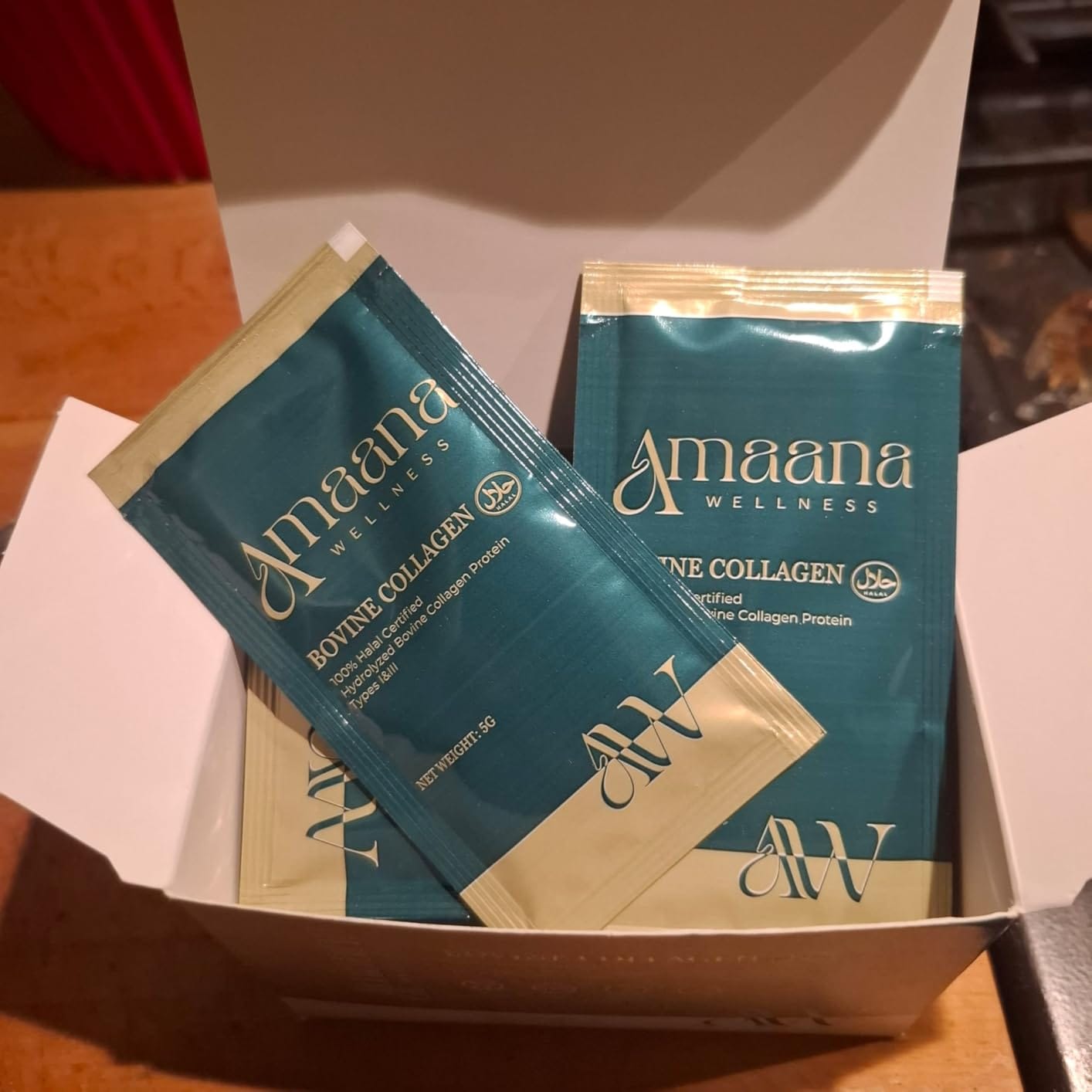 Customer photo review of Halal Bovine Collagen Powder Pouch