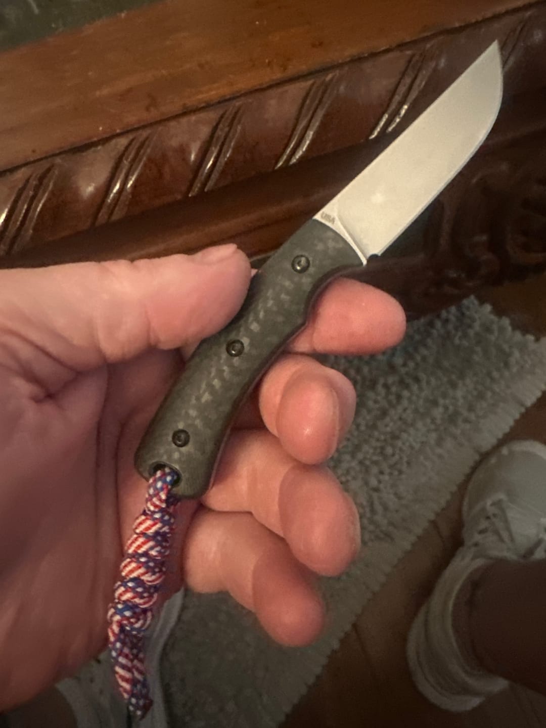 Customer photo review of Lone Star Knife Lanyard – Handmade Utility & Style