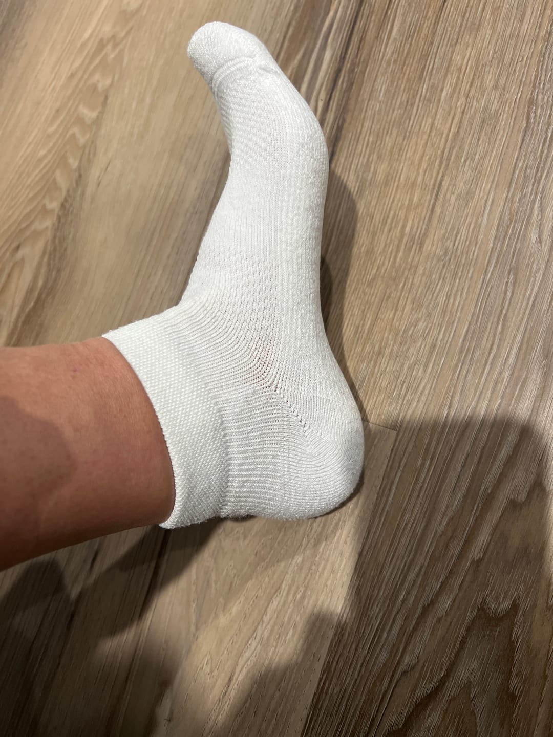 Customer photo review of YoU® White Sport Compression Ankle Socks | 20-30 mmHg Comfort | Everyday Comfort Essential