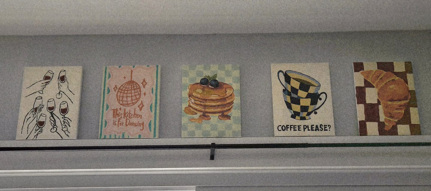 Customer photo review of 6 Mini Paintings - Kitchen Set