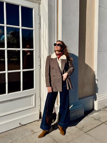 Customer photo review of LILY Old Money Style Wool Lapel Blazer