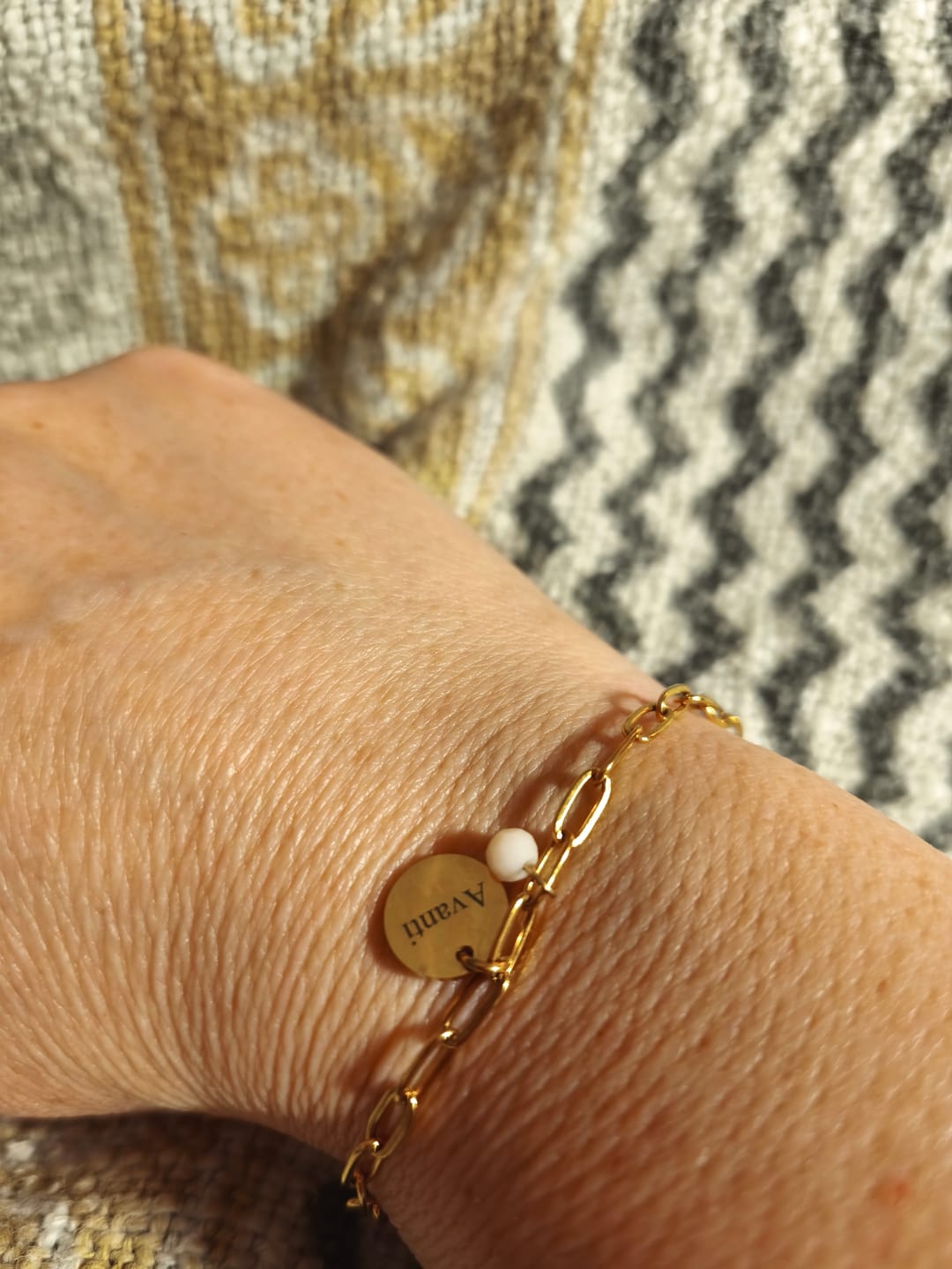 Customer photo review of Pulsera Alianza - Personalizado