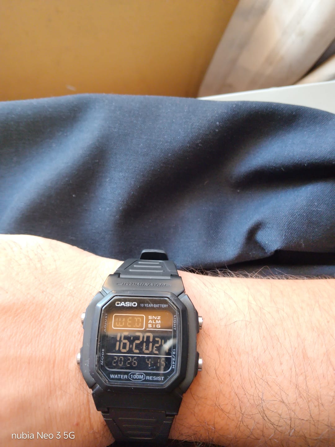 Customer photo review of Reloj Casio Vintage W-800H-1B Negro Pantalla Negativa