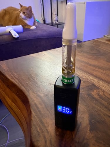 Customer photo review of Mini Plug 510 Cart Battery with Built-in USB-C Cable, Adjustable Voltage, LED Display