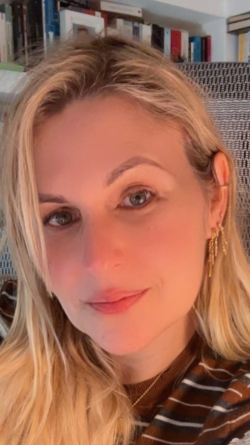 Customer photo review of Rio Stacked Triple Hoop Illusion Earrings