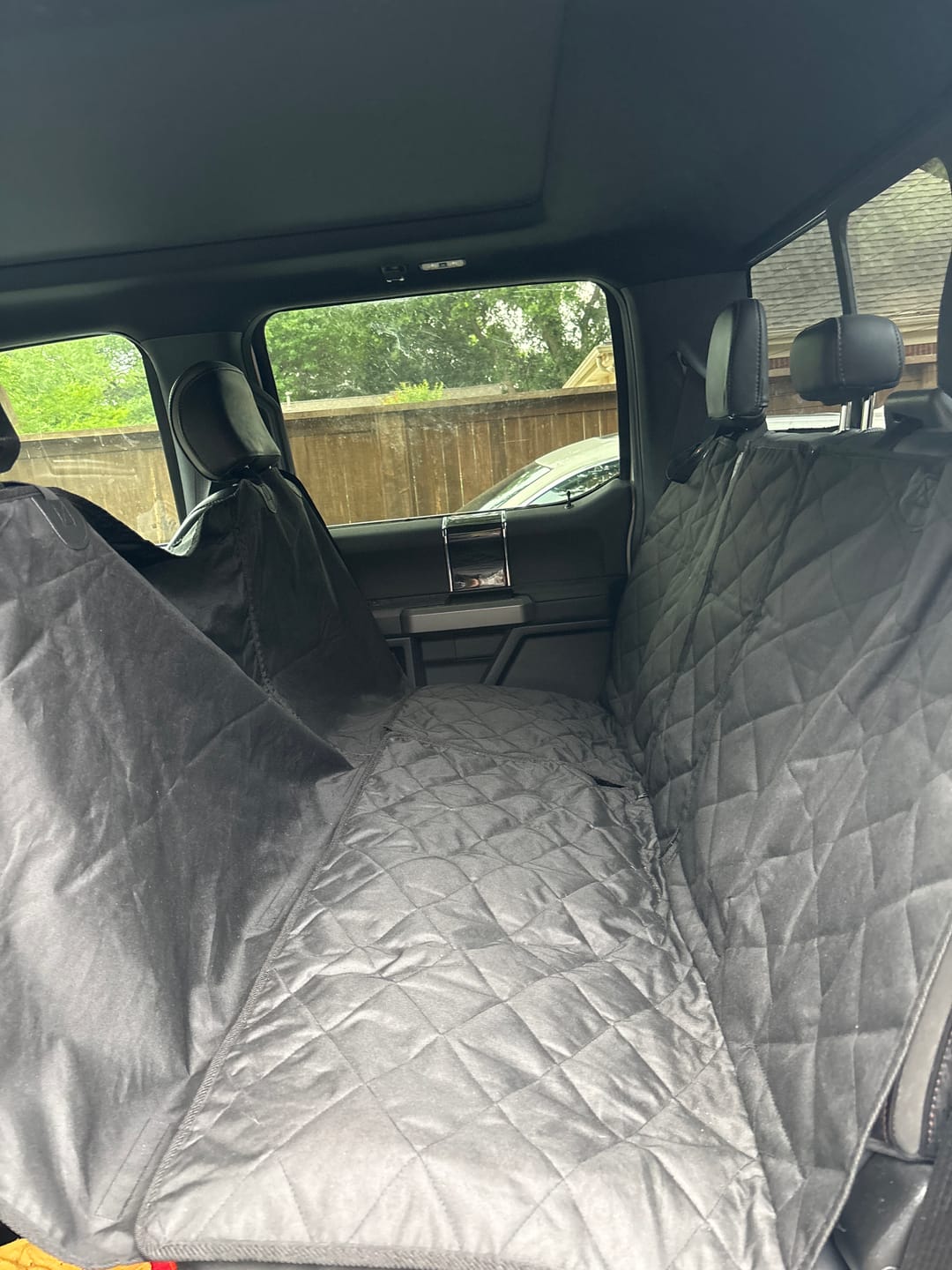Customer photo review of Rear Seat Cover for Fold Down Seats with Hammock - Regular