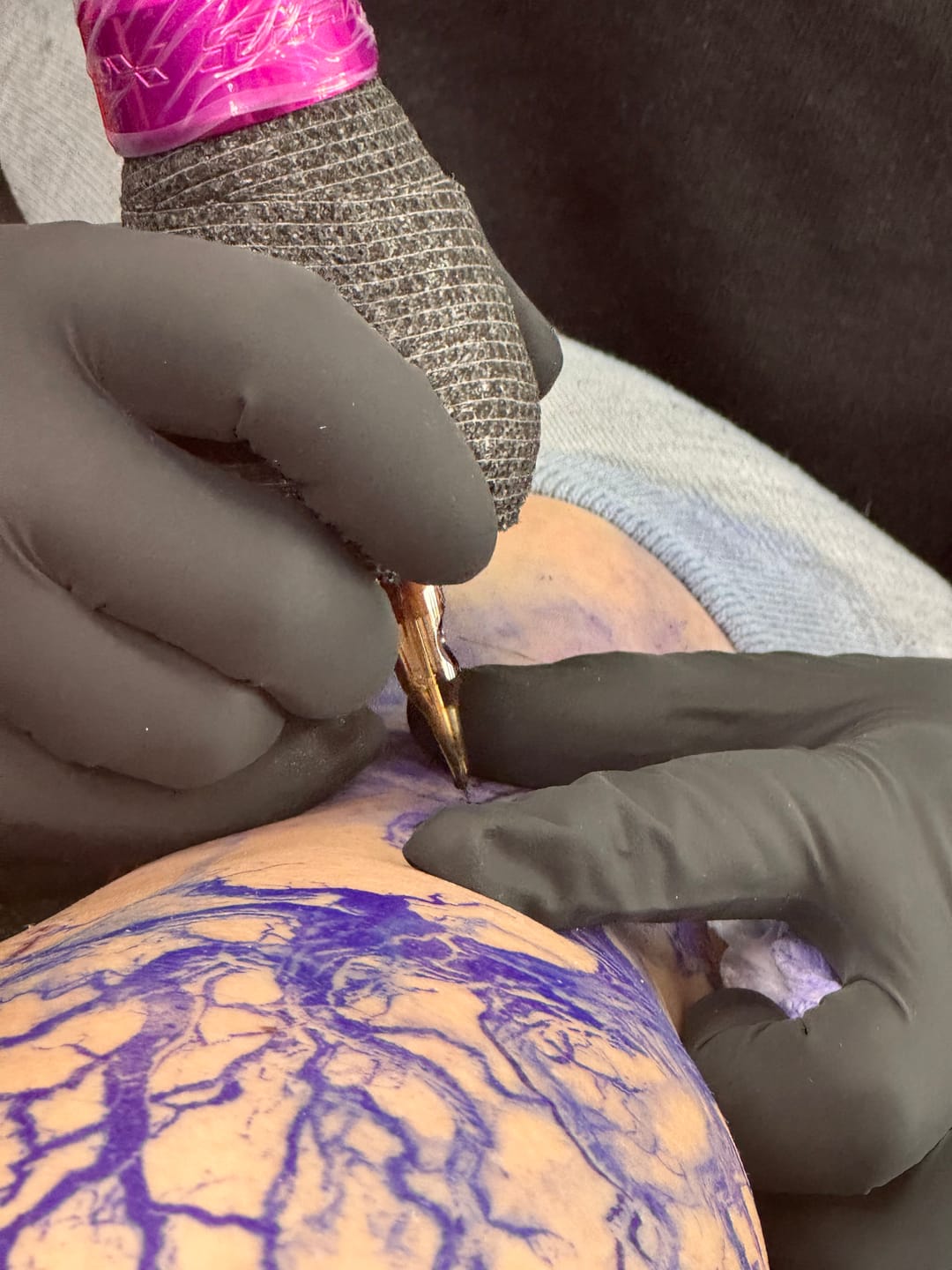Customer photo review of Painless Tattoo Numbing Spray