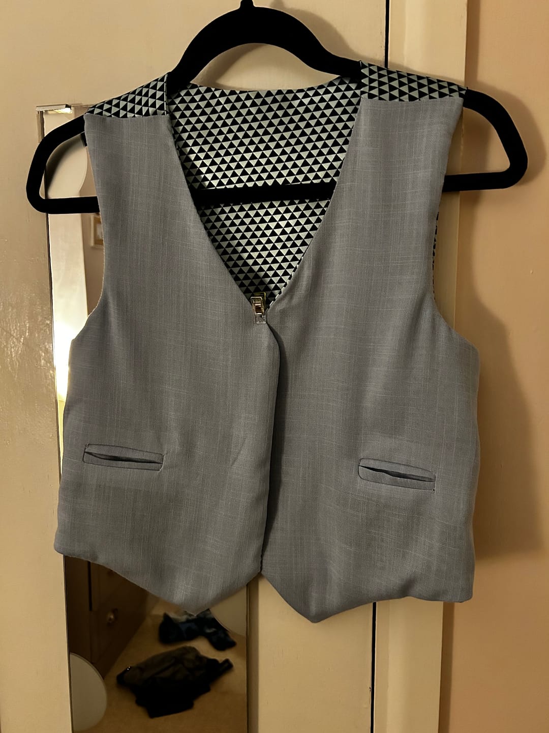 Customer photo review of Plain Linen Look Viscose Fabric