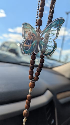 Customer photo review of I Am Always With You - Personalized Acrylic Car Hanger CO25