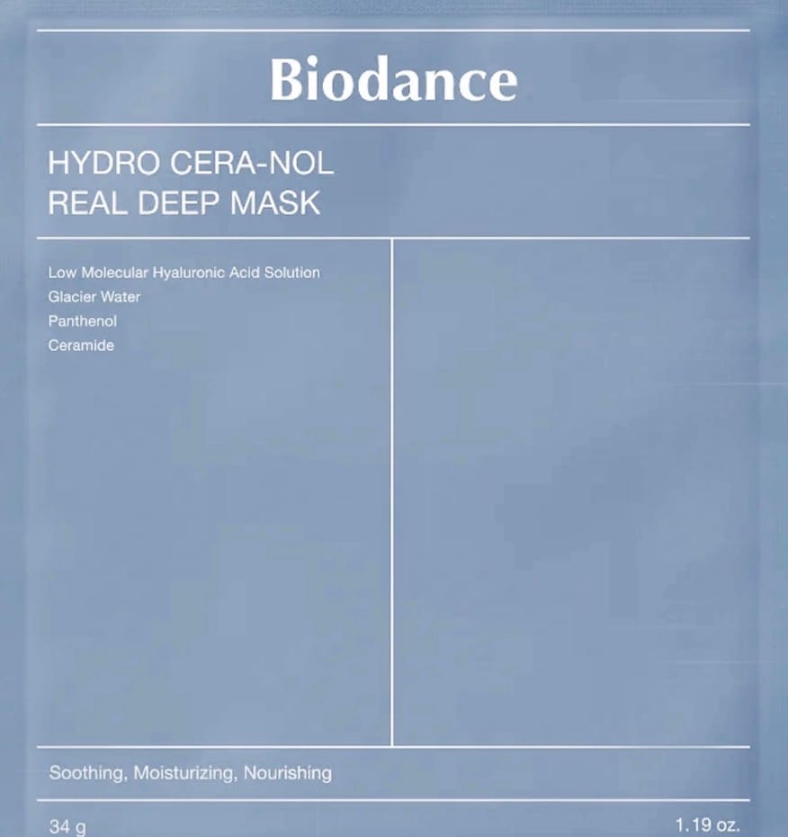 Customer photo review of Nakts hidrogela maska ar keramīdiem Biodance Hydro Cera-Nol Real Deep Mask