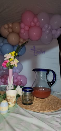 Customer photo review of Cobalt Blue Rim Tumbler Glasses - Set of 6 (10 oz each)