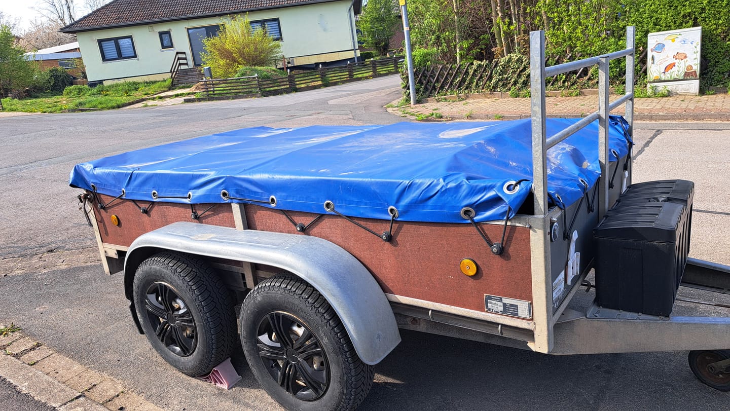Customer photo review of Anhänger Planenbügel 100 - 145 cm (4er Set)