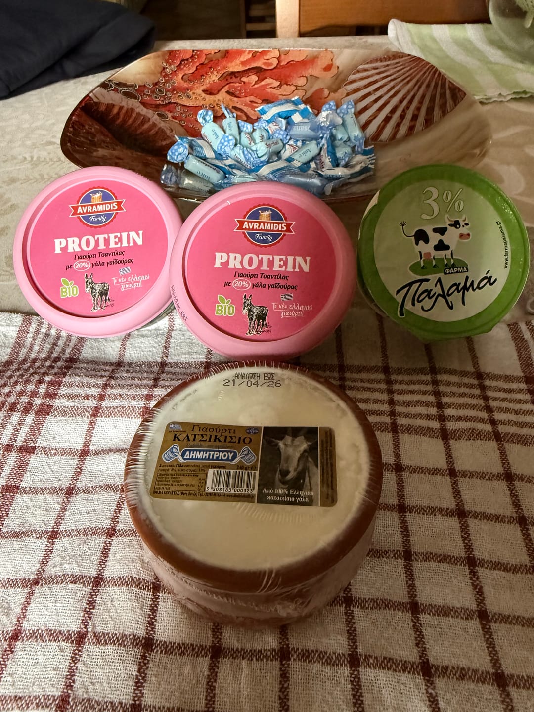 Customer photo review of Greek Protein “Tsantilas” Yogurt with 20% Organic Donkey Milk – Naturally Strained, High Protein, Ultra Creamy (3x180g)