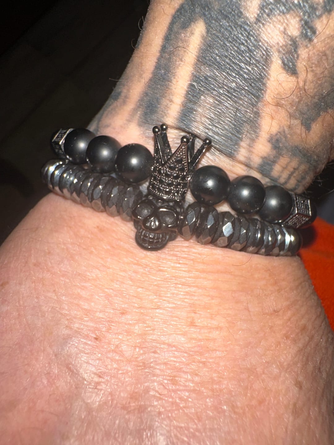 Customer photo review of Pack de Pulseras Black Skull King Private Collection