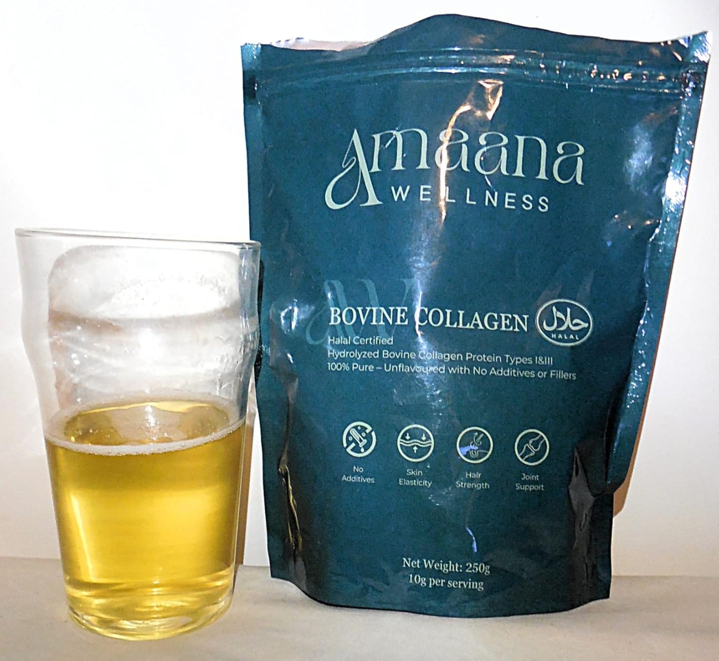 Customer photo review of Halal Bovine Collagen Powder Pouch