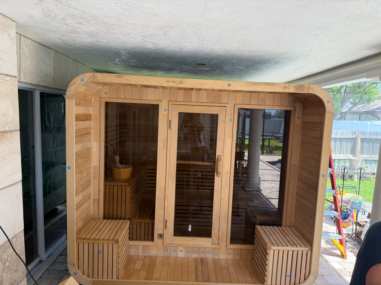 Customer photo review of OS-CALDERA CORE 4 | Saunasnet® 4-8 Person Outdoor Steam Sauna