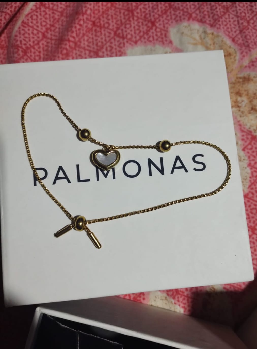 Customer photo review of Moonstone Heart Bracelet