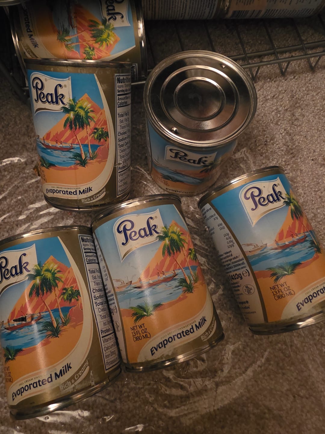Customer photo review of Peak Evaporated Milk – 13 oz (Pack of 5)